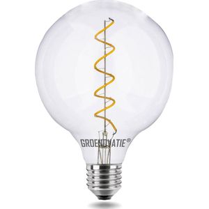 Groenovatie LED Filament Globelamp E27 Fitting - 4W - 160x125 mm - Extra Warm Wit - Dimbaar