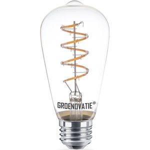 Groenovatie LED Filament Rustikalamp E27 Fitting - 6W - 139x64 mm - Dimbaar - Extra Warm Wit