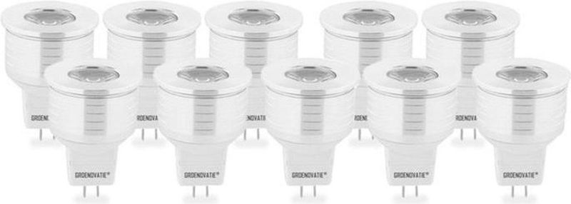 Groenovatie LED Spot - 3W - GU4 / MR11 Fitting - Warm Wit - Dimbaar - 35mm - 10-Pack