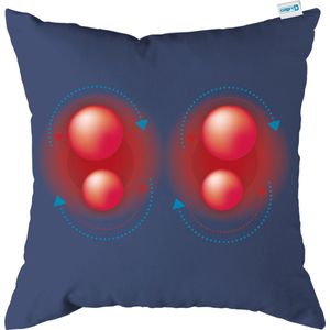 Comfy massagekussen, voor nek, schouders, rug, benen en kuit, massageapparaat met infrarood warmtefunctie, adapter voor auto, diverse kleuren (Marineblauw)