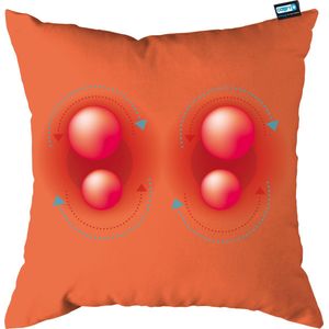 Comfy massagekussen | oranje | massage apparaat met infrarood warmtefunctie | adapter voor auto