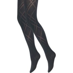 Panty - Berlijn - Almost Black - 60 Denier - Gestreept Motief