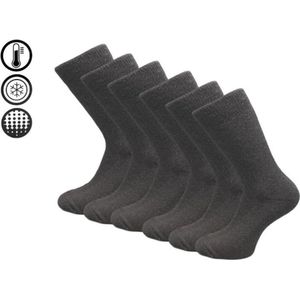 Thermosokken - Antraciet - 6-Pack