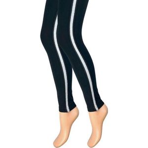 Kinderlegging - Zwart - Brede Streep Zilver