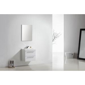 Lambini Designs Compact Line badkamermeubel 60cm 1 kraangat hoogglans wit