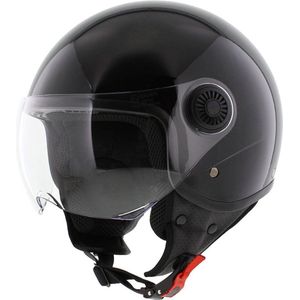 Vito Loreto Jethelm - Motorhelm - Glans Zwart - Maat L