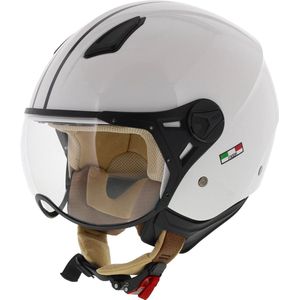 Vito Moda jethelm glans wit XL