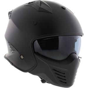 Vito Jet Bruzano Jethelm - Motorhelm - Mat Zwart - Maat M