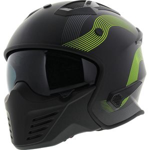 Vito Jet Bruzano helm mat zwart fluor L