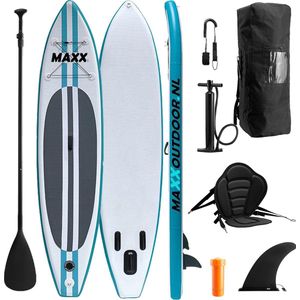 Maxxoutdoor - Viper - 9'10"" - Opblaasbaar SUP Board met zitje / Kajak - 2022 - 300cm - 15PSI - Striped Blue