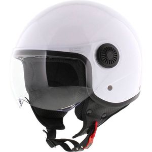 Vito Loreto Jethelm - Motorhelm & Scooterhelm - Glans wit - Maat XXL