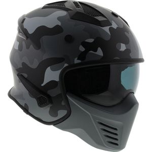 Vito Jet Bruzano helm camo motorhelm scooterhelm (S)
