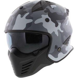 Vito Jet Bruzano helm camo motorhelm scooterhelm (XL)