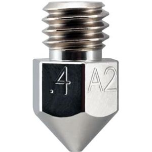 Micro Swiss A2 hard stalen nozzle voor MK8 Hotend 1,75 mm x 0,40 mm