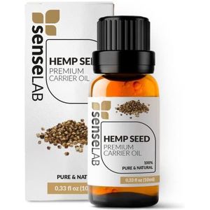 SenseLAB Hennepolie - 100% pure, koudgeperste natuurlijke draagolie voor essentiële oliemengsels - Hydraterende olie voor huid- en haarverzorging (30 ml)
