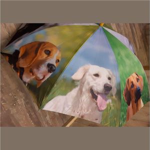 Paraplu met 4 verschillende hondenrassen van Esschert design