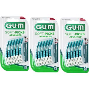 GUM Soft Picks Advanced Large - 3 x 30 stuks - Ragers - Voordeelverpakking