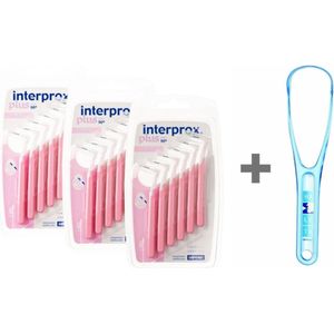 Interprox Plus Nano- 1.9 mm - Roze 3 x 6 stuks + GRATIS Halita Tongreiniger ‚Äì Voordeelpakket