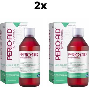 2x Perio-Aid Active Control 0,05% Mondspoelmiddel