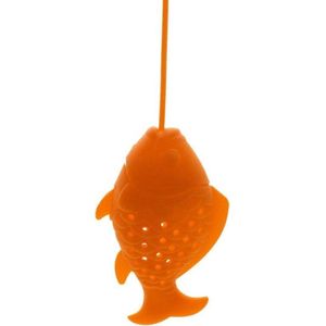 Theefilter Vis oranje voor losse thee - theezeef / thee-ei / infuser - LeuksteWinkeltje