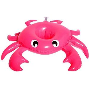 Swim Essentials Opblaasbare Bekerhouder - Zwembad Accessoires - Drankhouder Zwembad - Roze Krab