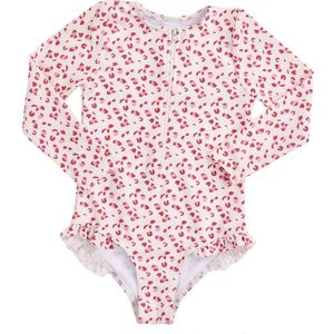 Swim Essentials - Oudroze Panterprint - Badpak - UV-werend - Lange Mouwen