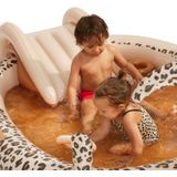 Swim Essentials Speelzwembad met Glijbaan - Kinderzwembad - Beige Panterprint - 203 X 173 X 89 cm