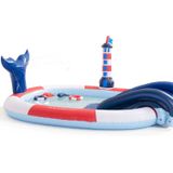 Swim Essentials Speelzwembad met Glijbaan - Kinderzwembad - Walvis - 203 x 173 x 89 cm
