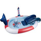 Swim Essentials Speelzwembad met Glijbaan - Kinderzwembad - Walvis - 203 x 173 x 89 cm