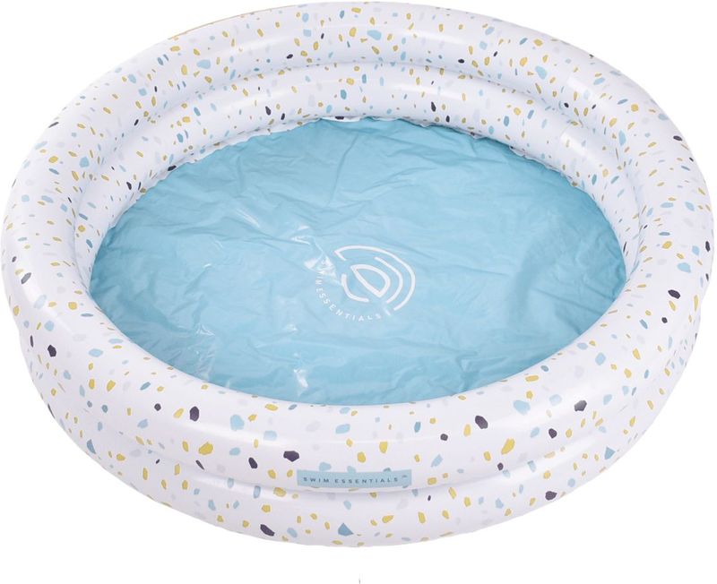 Swim Essentials Opblaasbaar Zwembad - Baby & Kinder Zwembad - Wit Terrazzo - Ø 100 cm