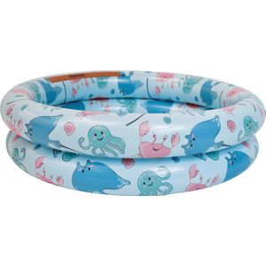 Swim Essentials Babyzwembadje Opblaasbaar - Zwembad Baby - Zeedieren - Ø 60 cm