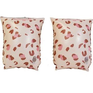 Swim Essentials Zwembandjes Panterprint - Zwemvleugels - Old Pink - 0-2 jaar