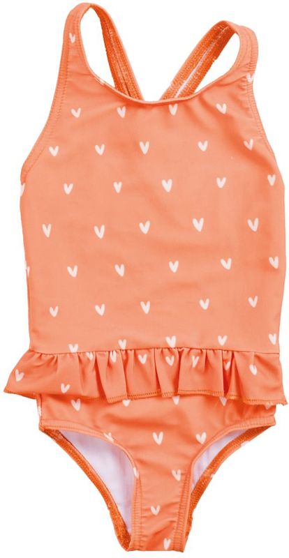Swim Essentials - Oranje Hartjes - UV Badpak
