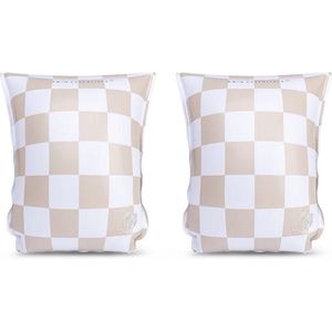 Swim Essentials - Checkmate Zwembandjes - Beige Geruit - Geschikt voor 0-2 jaar