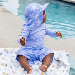 Pure Tones Lila UV Zwemshirt met lange mouwen-Lila-62 68