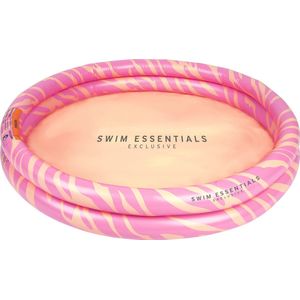Swim Essentials Opblaasbaar Zwembad - Baby & Kinder Zwembad - Roze Zebra - Ø 100 cm