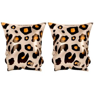 Swim Essentials - Beige Panterprint Zwembandjes - Duurzaam PVC - Voor Kinderen