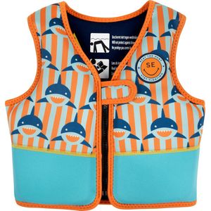 Swim Essentials Zwemvest Kind - Haaien Oranje/Blauw - 18-30 kg - 3-6 jaar