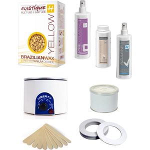 Hot - Elastique Wax Startkit - Ontharingswax - Geel - Complete Set