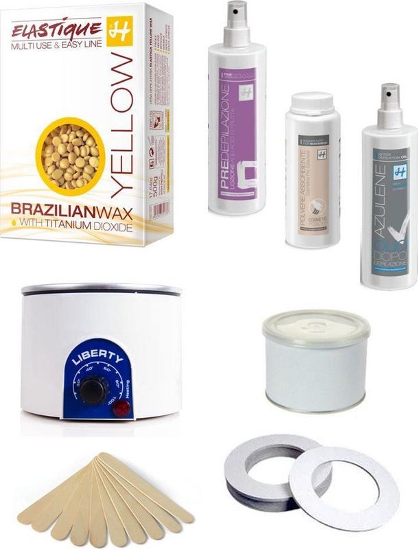 Hot - Elastique Wax Startkit - Ontharingswax - Geel - Complete Set