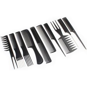 Professionele kammenset 10- delig in Etui - Kapper's kammen set