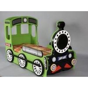 Kinderbed Trein-Locomotief groen (4 kleuren) incl. matras