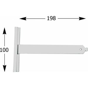 Ophangveer rolluik, lengte 123 t/m 198 mm, mini-E profiel