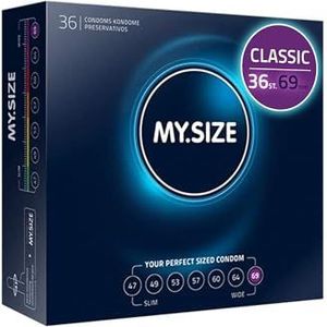 MY.SIZE - MS6936 - Condoom - 69 mm - Blauw - 36 Stuks
