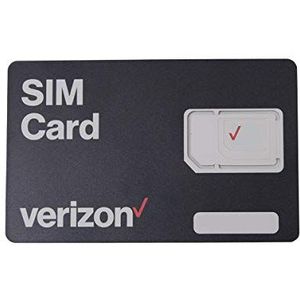 Verizon Draadloze 4G LTE SIM-kaart - Alle 3 maten (3-in-1), nano-/micro/standaardmaten (4FF/3FF/2FF)