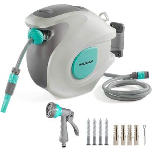 StayPowered Tuinslang - De Ultieme Tuinslanghaspel die Uw Tuinbewatering Transformeert! - 180° Oscillatie - 20M Lange TuinSlang - Verschillende Accessoires Inbegrepen! - 9 SproeiModi - Levering Sneller dan Aangegeven!