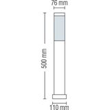 LED Tuinverlichting - Buitenlamp - Laurea 4 - Staand - RVS - E27 - Rond