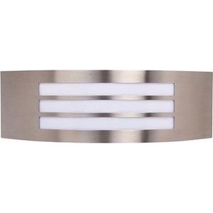 LED Tuinverlichting - Buitenlamp - Manipu 2 - Wand - RVS - E27 - Vierkant