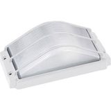 LED Tuinverlichting - Buitenlamp - Ovalis - Wand - Aluminium Mat Wit - E27 - Rechthoek