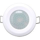 Bewegingssensor - Aigi - Inbouw Rond - Mat Wit Kunststof - 360° - 8m